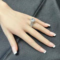Gorgeous Synthetic-Crystal Engagement and Promise Ring