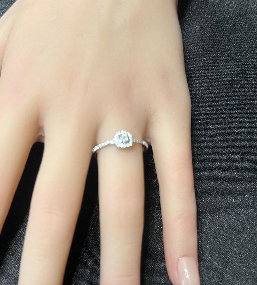 Women's Luxurious S925 Sterling Silver Promise Ring