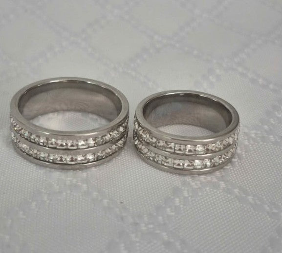 His and Hers Stunning Cubic Zirconia Wedding Ring