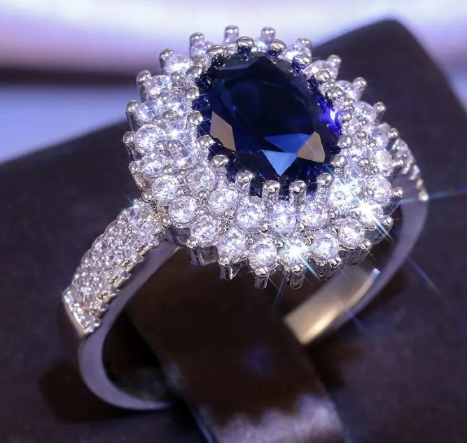 Brilliant Women's Sapphire Birthstone Birthday and Promise Ring