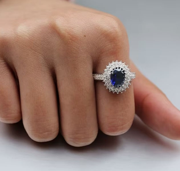 Brilliant Women's Sapphire Birthstone Birthday and Promise Ring
