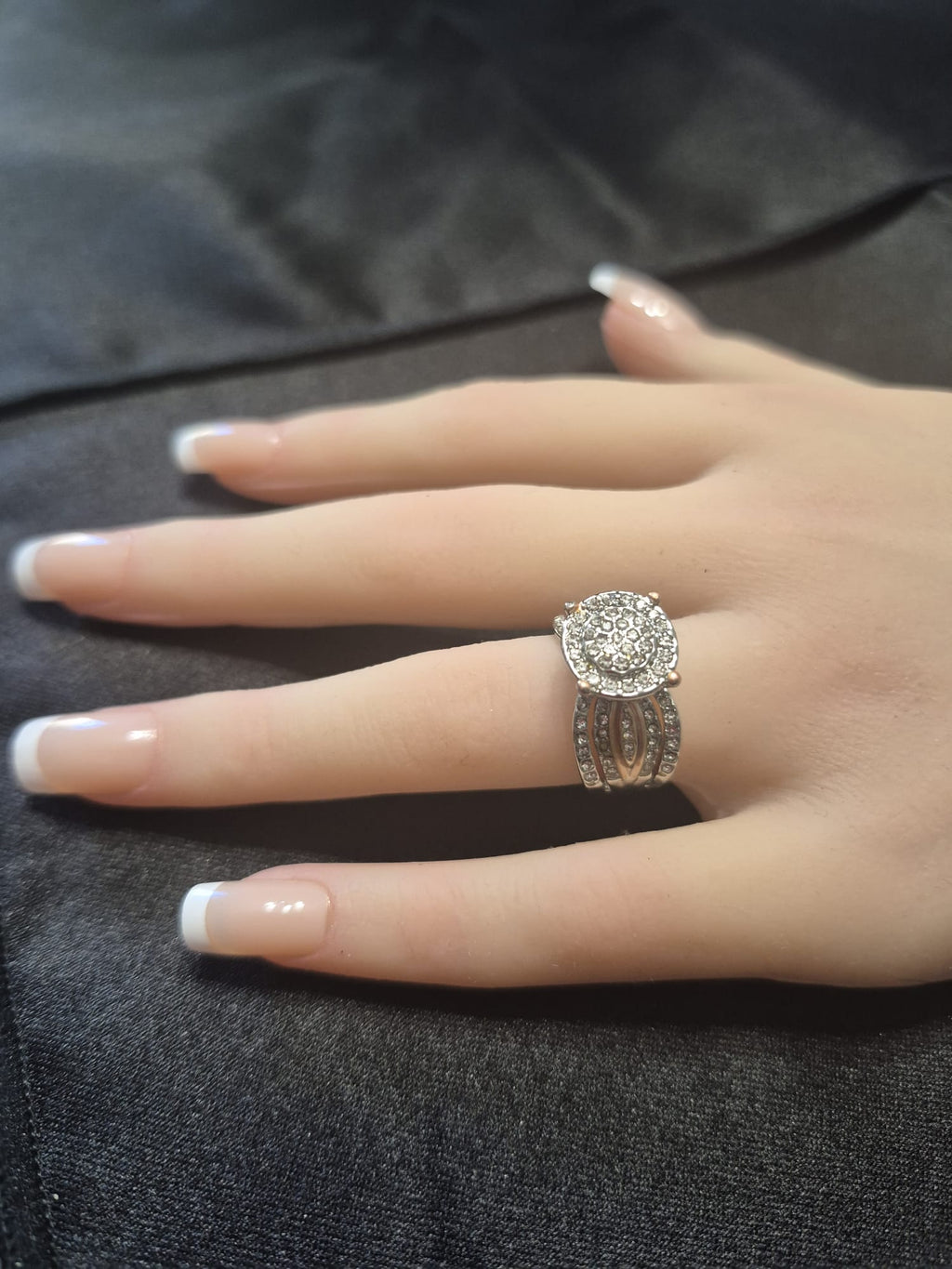 Beautiful Stunning Women's White and Rose Gold Boho Style Engagement Ring