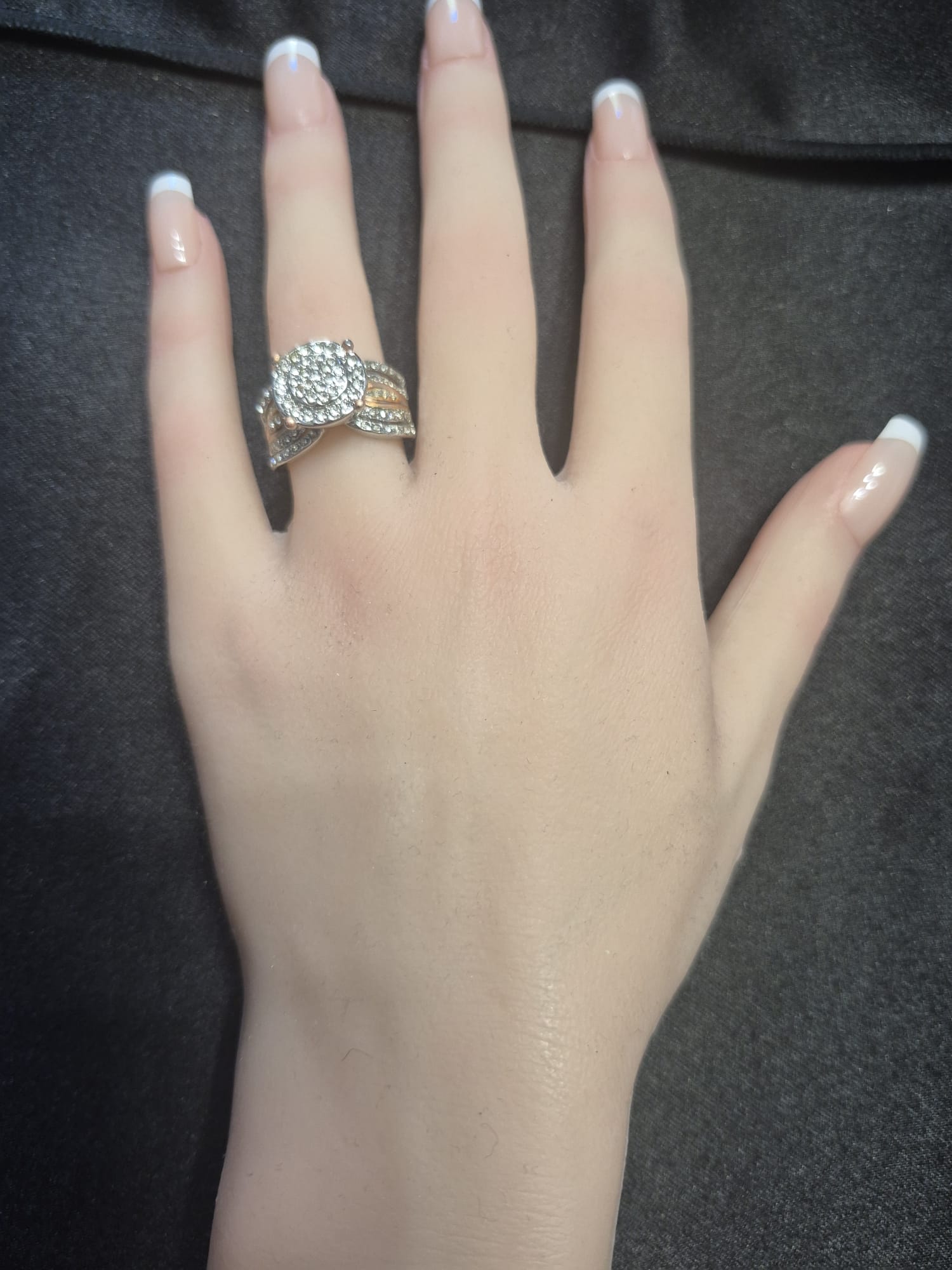 Beautiful Stunning Women's White and Rose Gold Boho Style Engagement Ring